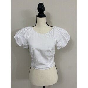 J.Crew Fitted puff-sleeve top New Size 00